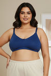 Zivame True Curv Double Layered Non Wired 3/4th Coverage Sag Lift Bra - Navy Peony — thumbnail 2